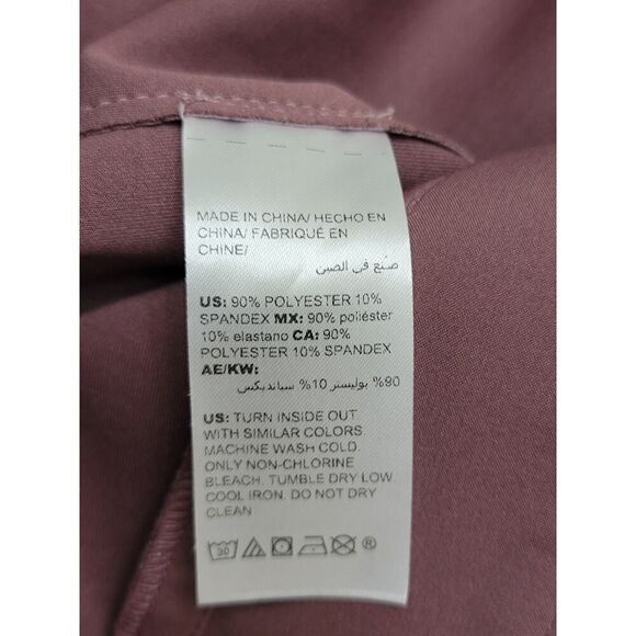 Chico's Faux Scuba Suede Jacket Lavender Button Down W Pocket Soft Size 1 (8/10) - Picture 10 of 10